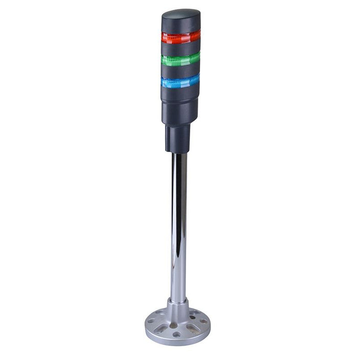 LD6A-3PQB-RGS Red/Green/Blue Stack Light LED Tower Pole Mount 24VAC/DC IDEC