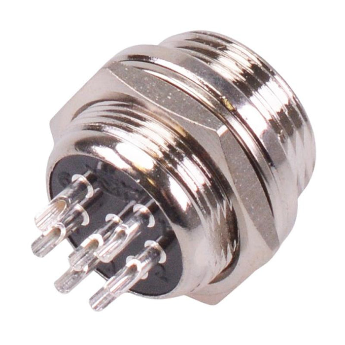 7 Way Male M16 Panel Mount Metal Circular Connector Socket 4A