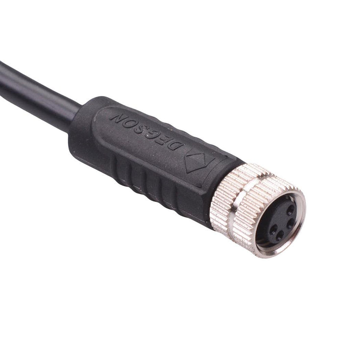 4 Way M8 Prewired Female Industrial Circular Connector IP67 3A