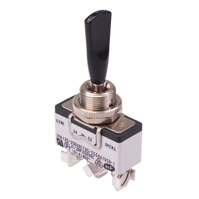 639HX2595 On-Off-On Black Duckbill Lever 12mm Toggle Switch SPDT 15A APEM