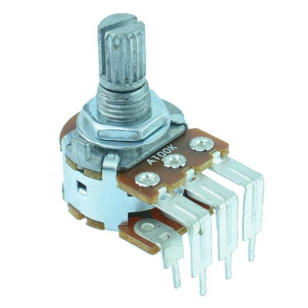 22K Logarithmic Stereo Right Angle PCB 16mm Potentiometer
