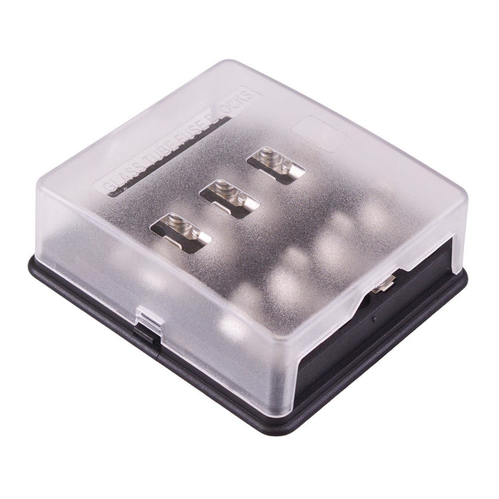 4 Way 6.3x32mm Cartridge Fuse Box 30A 32VDC
