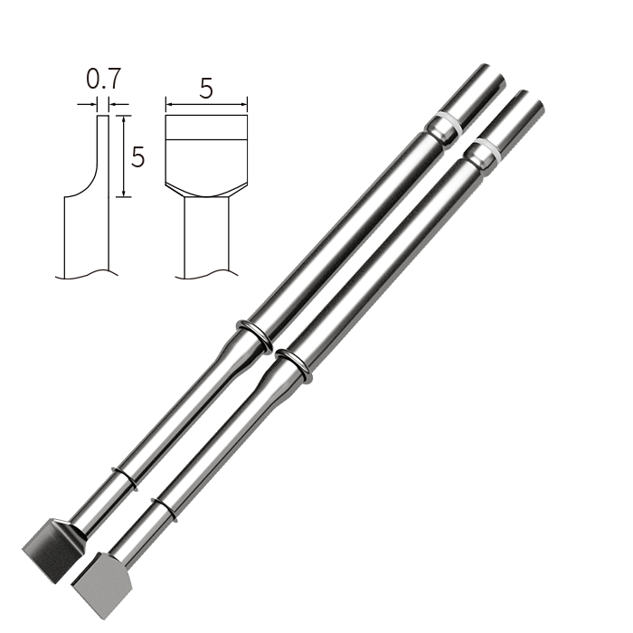 T210N-3.5V 5mm Flat Head Tweezer Soldering Iron Tip ATTEN