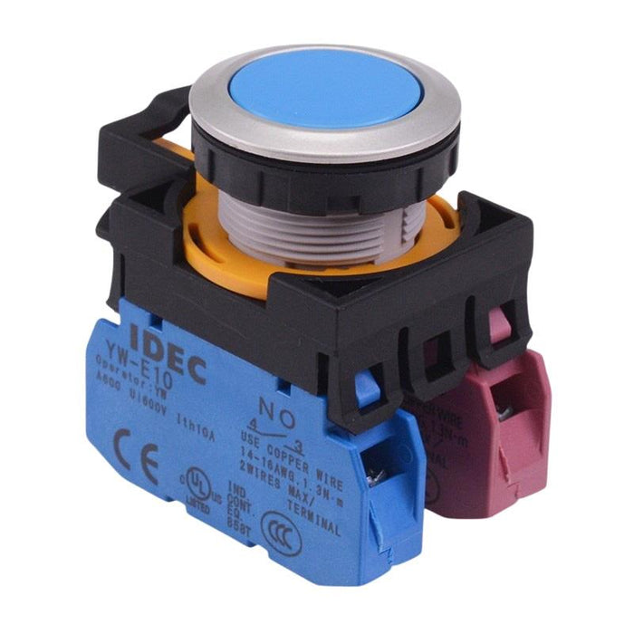 CW4B-A1E11S Blue Metallic Maintained Push Button Switch 1NO-1NC IP65 IDEC