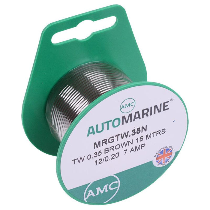 Brown 0.35mm Thin Wall 11A Cable Mini Reel 15M