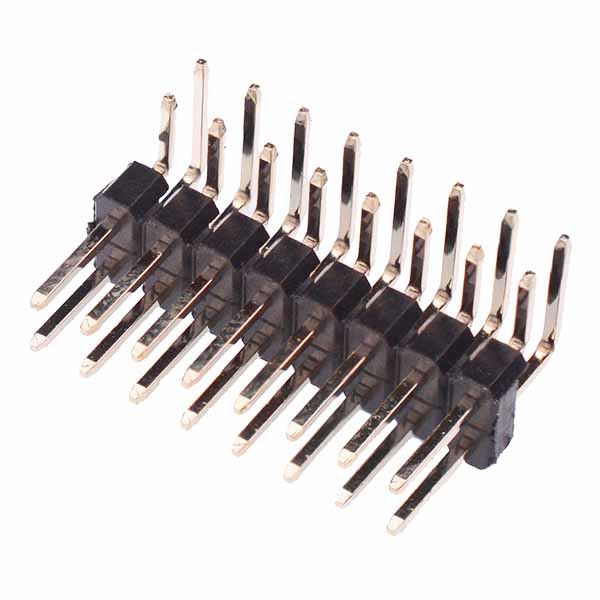 16-Way Double Row Right Angle Male Header 2.54mm