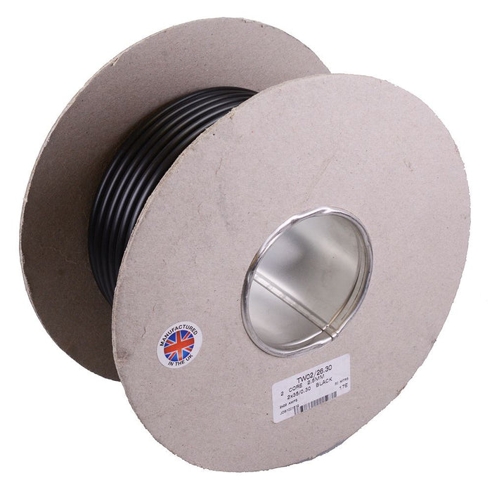 2.5mm² 2-Core Round Twin Thin Wall Cable 35/0.3mm 30M