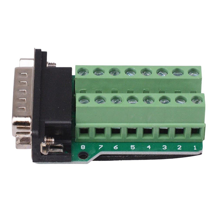 15 Way Male D Sub Connector with Terminal Blocks