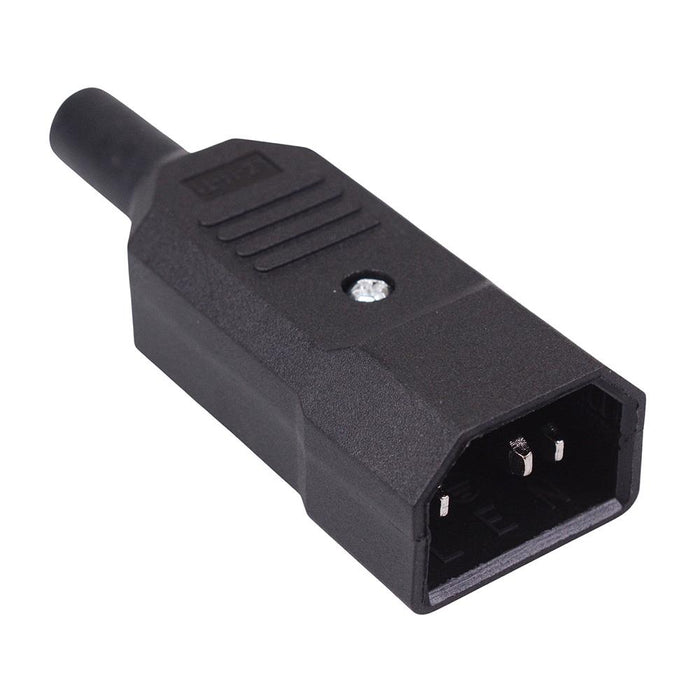C14 IEC Rewireable Straight Cable Plug 10A