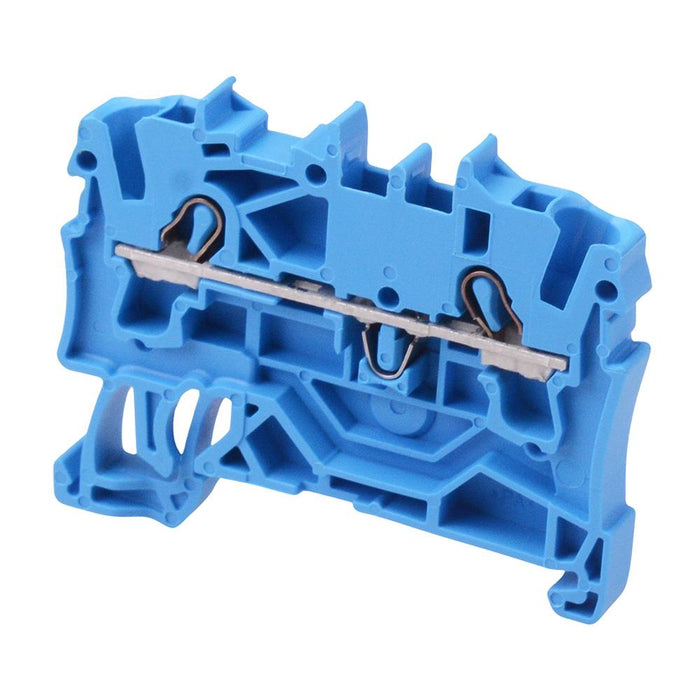 2002-1204 WAGO Blue 2-Way DIN Rail Mount Terminal Block 4mm² 24A