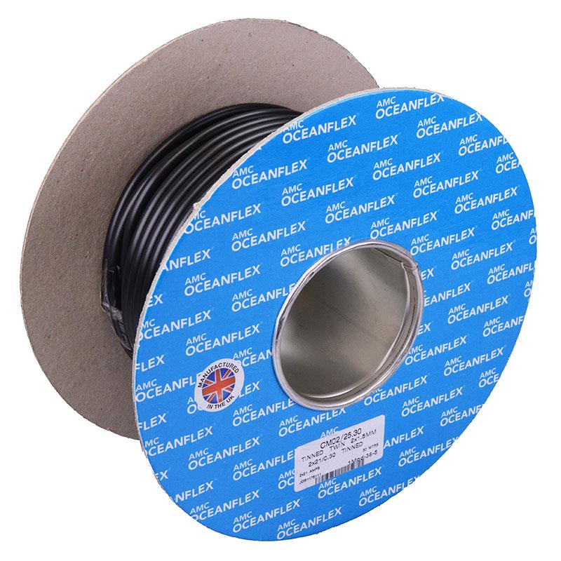 2 Core Round 1.5mm² Oceanflex Tinned Cable 21 0.3mm 30M