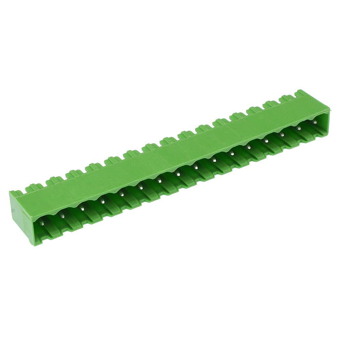 16-Way 5.08mm Vertical PCB Header Closed Ends Green 16A 300V