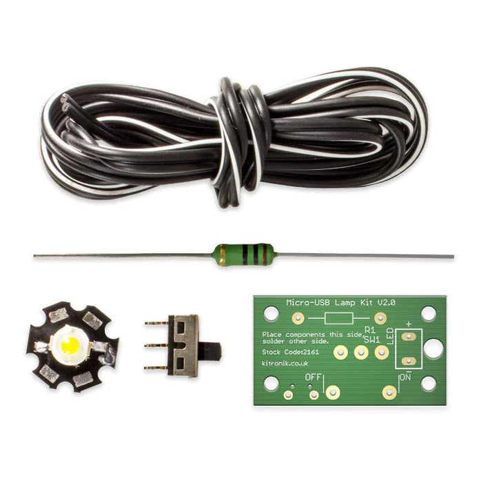 Kitronik Micro USB Lamp Kit 1W LED V2.0