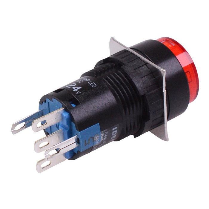 AL6M-M14R Red 16mm 24V Momentary Round illuminated Push Button Switch SPDT