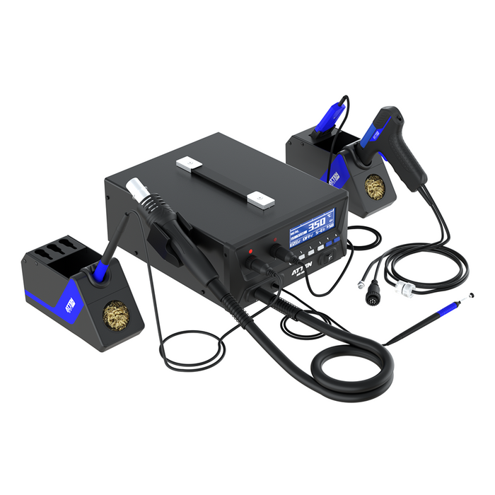 Electronics Rework Machine 4 in 1 Professional Digital Rework Soldering Station 900W MS-900 ATTEN ...
