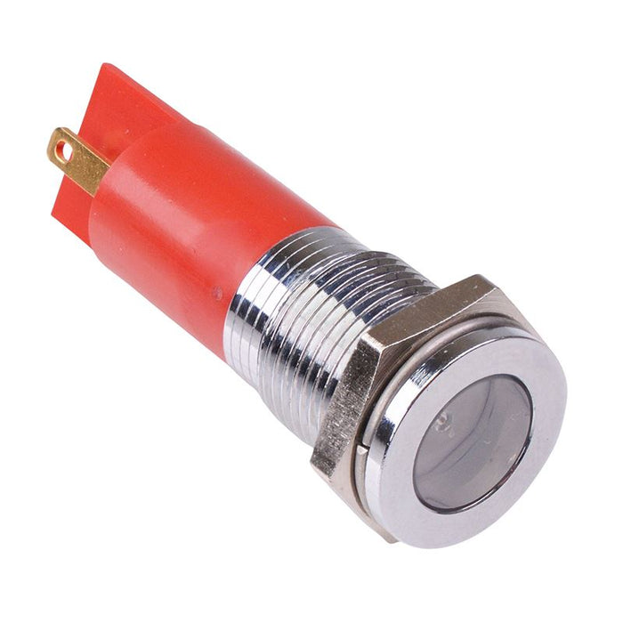 Red LED 14mm Panel Indicator 12VDC APEM Q14F1CXXSR12
