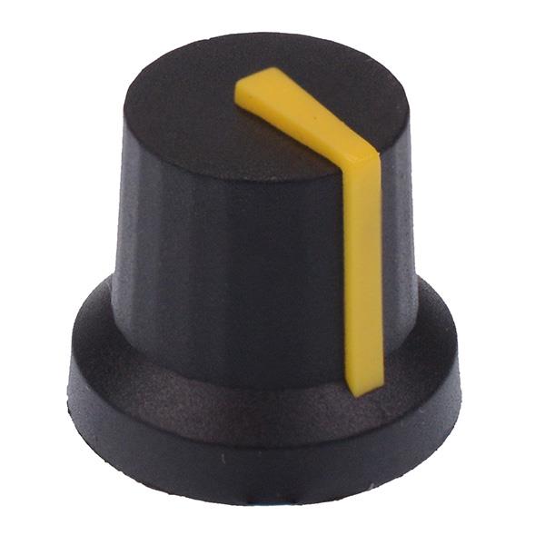 Yellow Soft Touch 6mm D Knob K87MBR