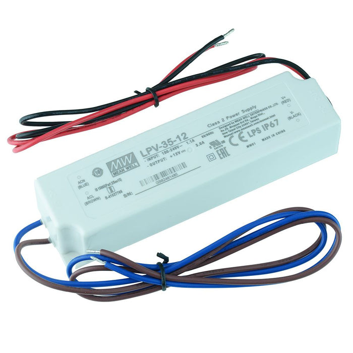 LPV-35-12 Mean Well 35W 12V LED Power Supply IP67