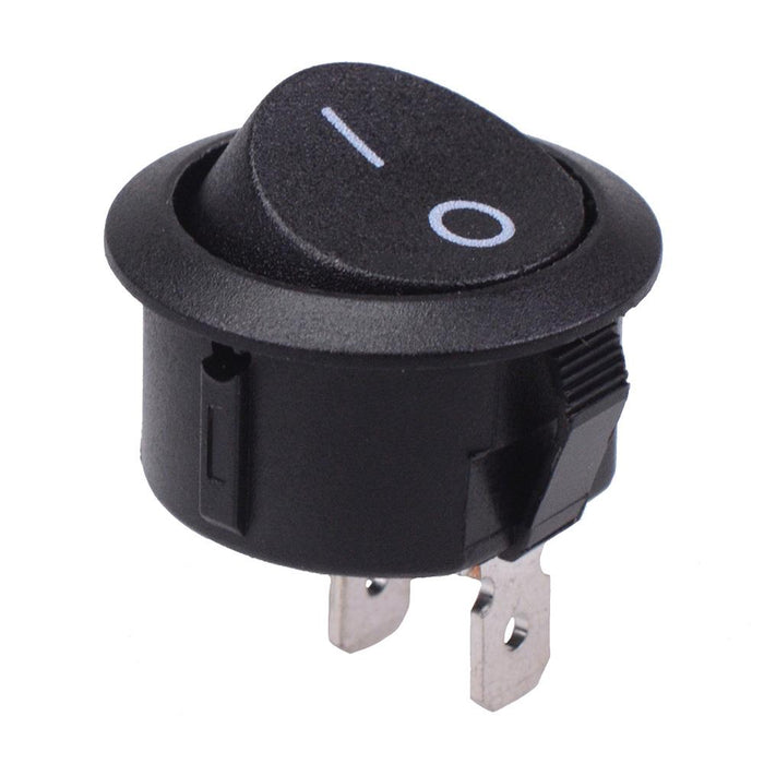 On-Off Round 20mm Rocker Switch SPST 16A 250VAC — Switch Electronics ...