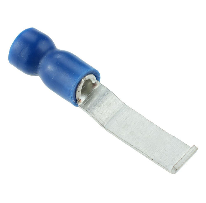 Blue 4.6mm Hooked Blade Crimp Connector (Pack of 100)