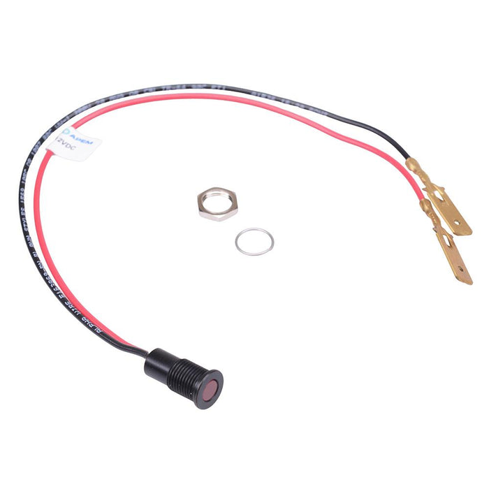 Q8F5BXXR12 Red Flush 8mm 12VDC LED Panel Indicator APEM