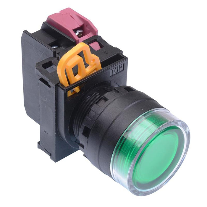 IDEC Green 24V illuminated 22mm Momentary Shrouded Push Button Switch NC IP65 YW1L-MF2E01Q4G