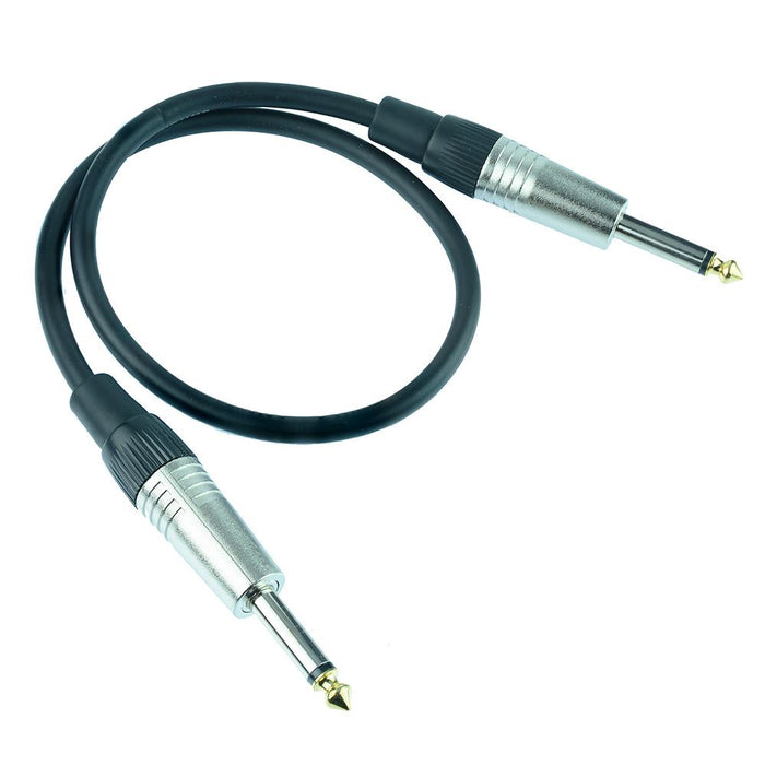 2M 6.35mm Mono to 6.35mm Mono Jack Plug Lead