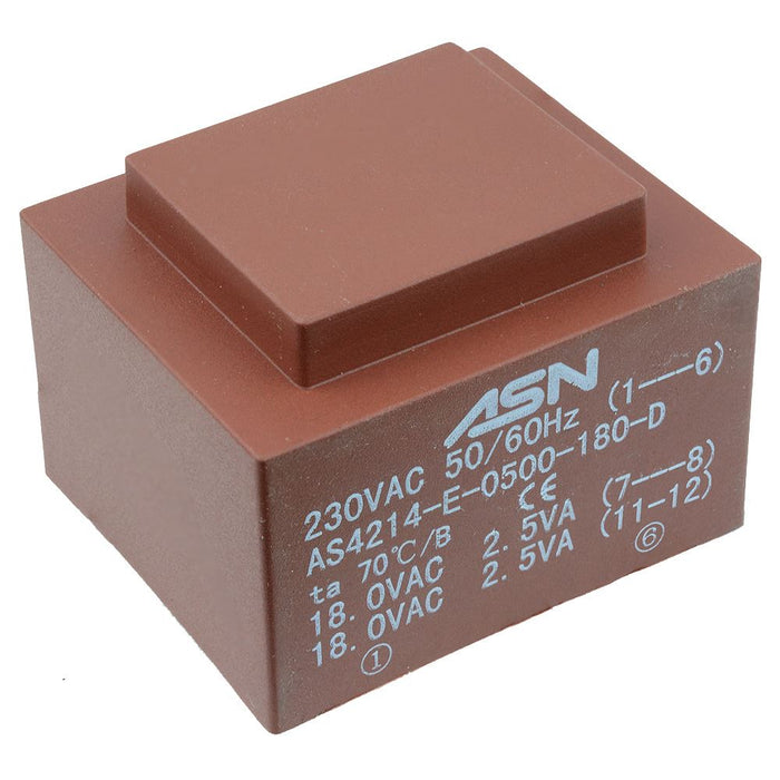 2 x 9V 5VA 230V Encapsulated PCB Transformer