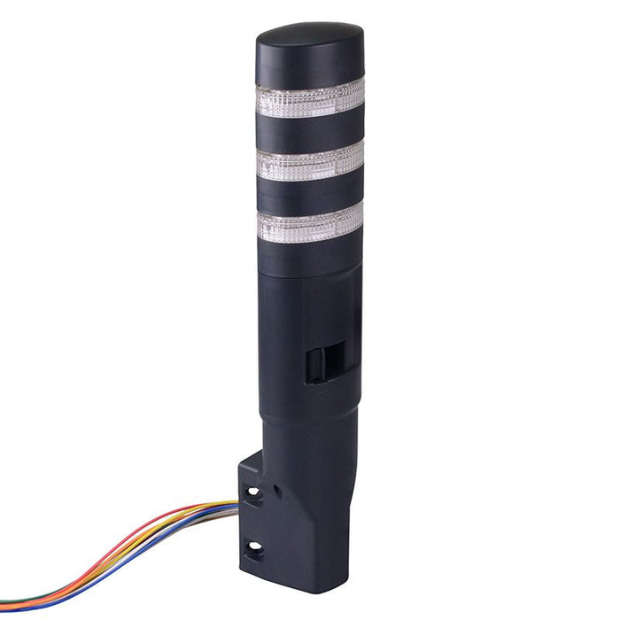 LD6A-3WZQB-RGSC Red/Green/Blue Clear Lens Stack Light LED Tower with Sounder & Flasher Wall Mount 24VAC/DC IDEC