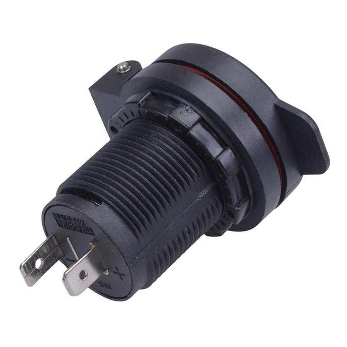 Panel Mount Cigarette Lighter Socket with Lid 20A 12V/24V A13-224A142C2-BB3