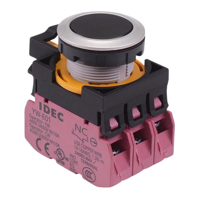 CW4B-M1E03B  Black Metallic Momentary Push Button Switch 3NC IP65 IDEC