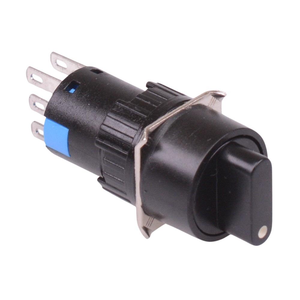 On-Off-On 3 Position 16mm Latching Selector Switch 2NO/2NC 3A 250V ...