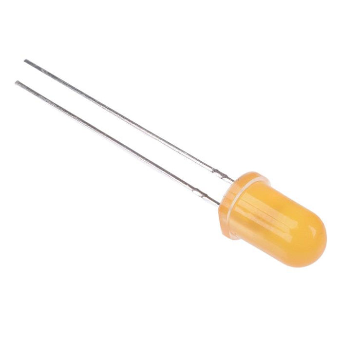 Amber 5mm Diffused LED 30mcd 60°