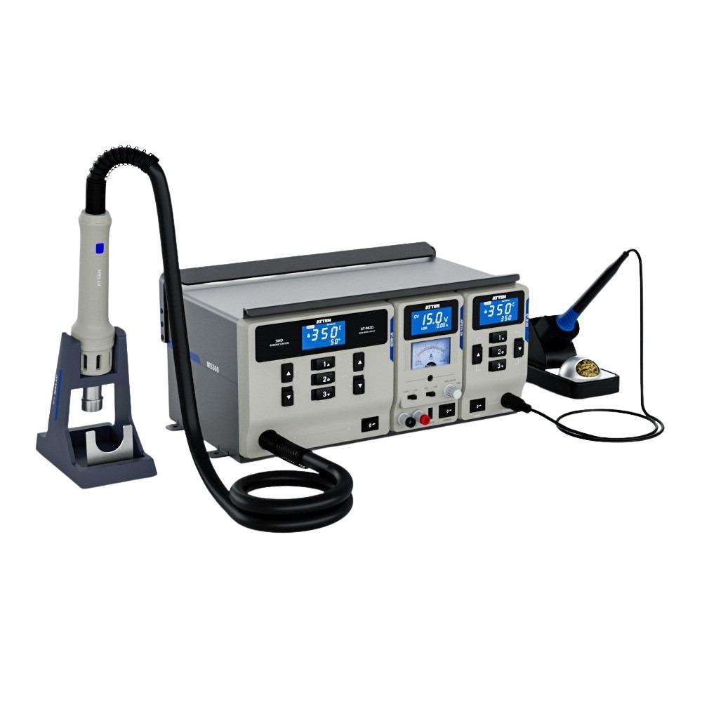MS-300 3 in 1 Soldering / Power Supply / Hot Air Rework Station ATTEN ...
