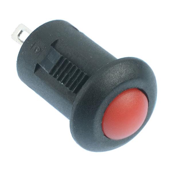 Red Off-(On) Momentary Snap-In Push Button Switch SPST