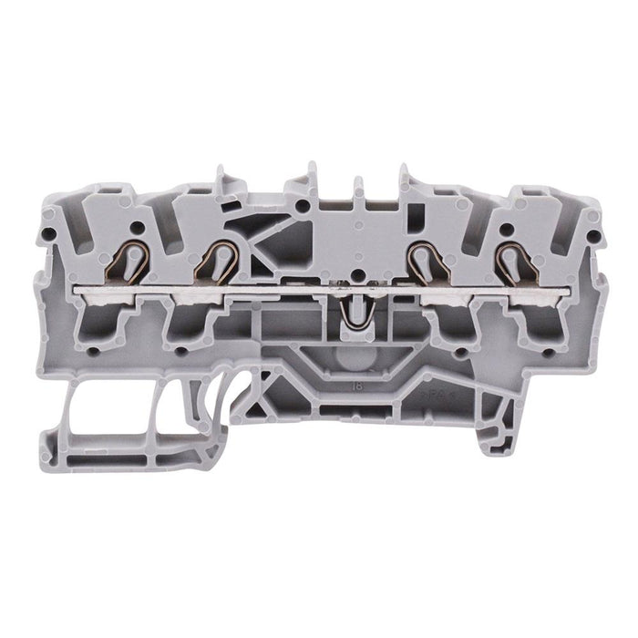 2002-1401 WAGO Grey 4-Way DIN Rail Mount Terminal Block 4mm² 24A