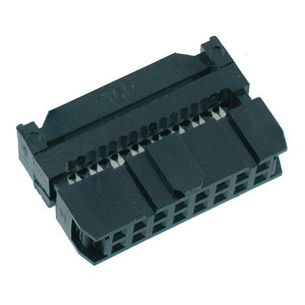 16-Way IDC Cable Mounting Socket 2.54mm Pitch