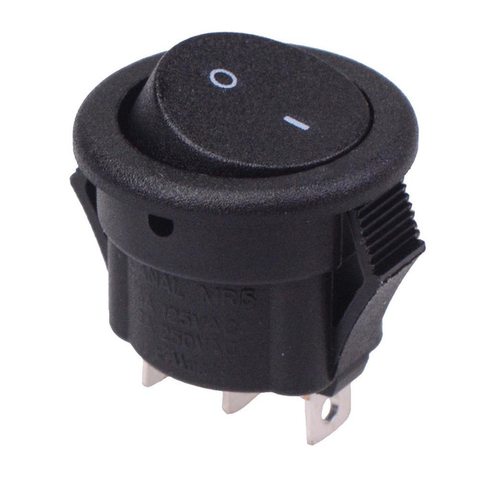 Miniature On-On 15mm Round Rocker Switch SPDT 3A 250VAC