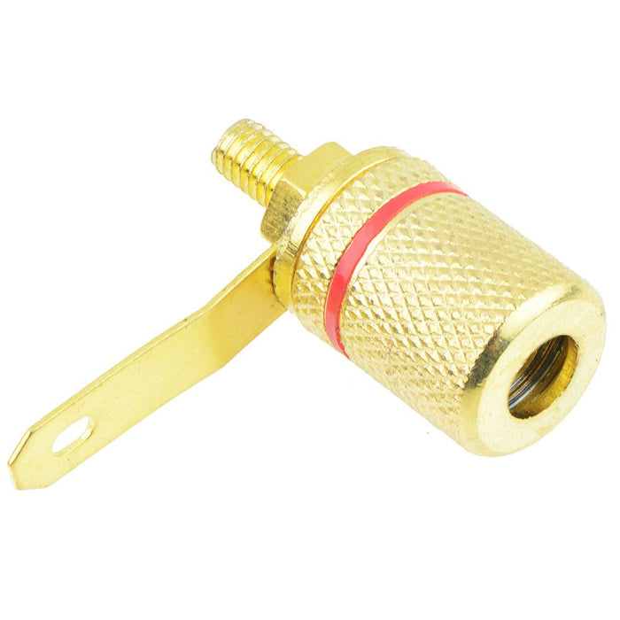 Gold Plated 4mm Red Binding Post