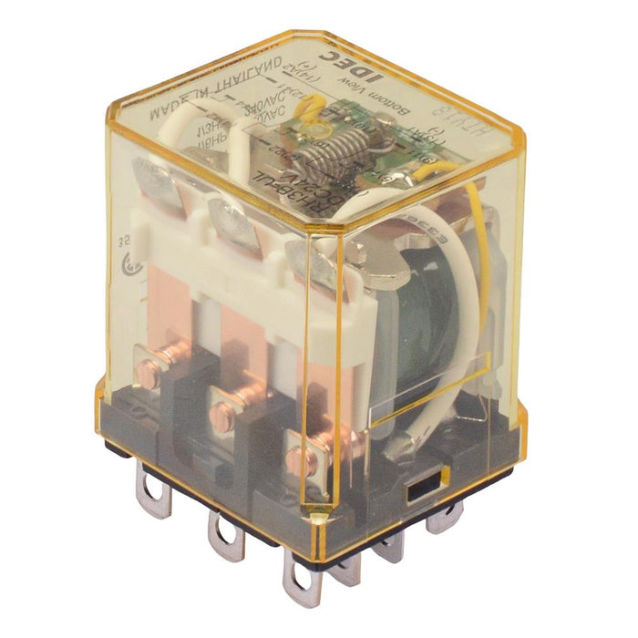 RH3B-ULDC24V 24VDC Plug In Compact Power Relay Indicator 10A 3PDT IDEC