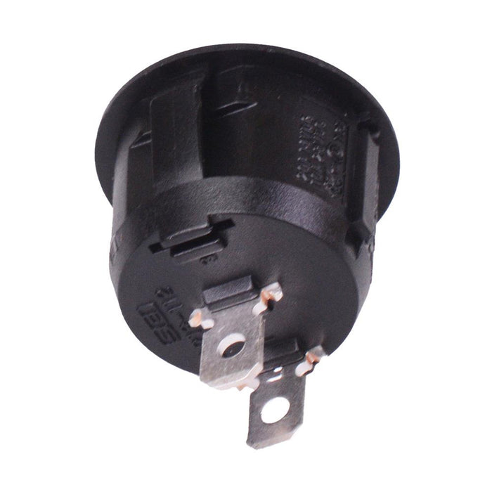 On-Off Black Round 20mm Rocker Switch 16A SPST R13-112A-02