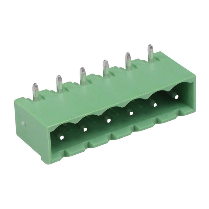 Horizontal Cable Header 6-Way 5.08mm Horizontal PCB Header Closed Ends 15A 300V — Switch ...