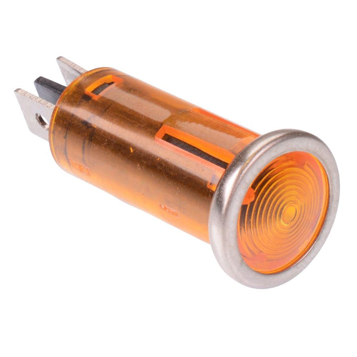 Amber 12V 12.5mm Panel Indicator Light