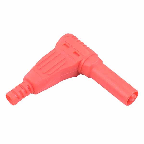 Red 4mm Right Angle Shrouded Test Plug 32A