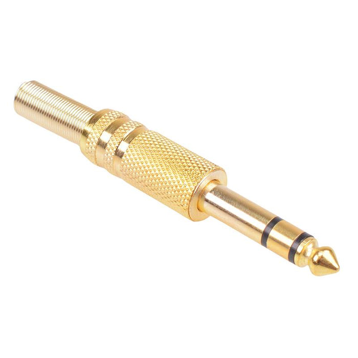 6.35mm Stereo Plug Gold Plated Metal Housing