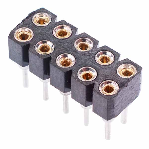 10 Pin Double Row Turned Pin Socket Connector 2.54mm
