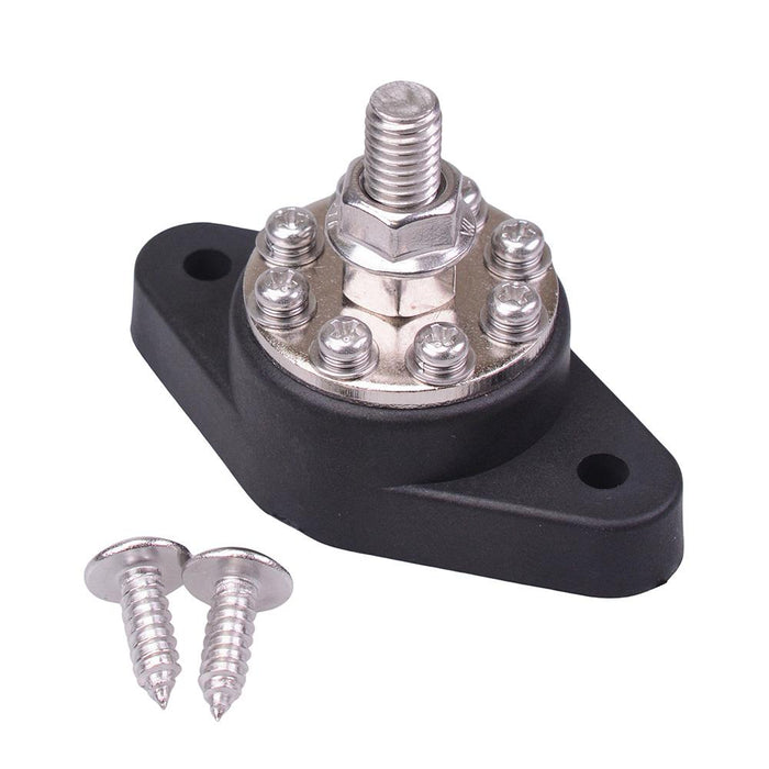 Negative Junction Post Black Negative M10 Stud 8 Point Power Distribution Post 160A — Switch ...