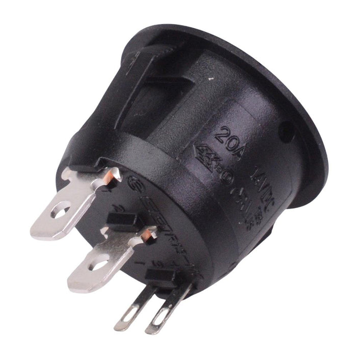 Red LED 12V 20mm Round Rocker Switch SPST 20A R13-112L-02