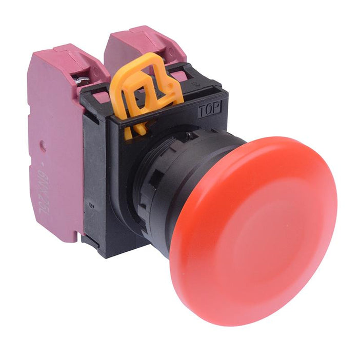 YW1B-M4E02R Red 22mm Mushroom Momentary Push Button Switch 2NC IP65 IDEC