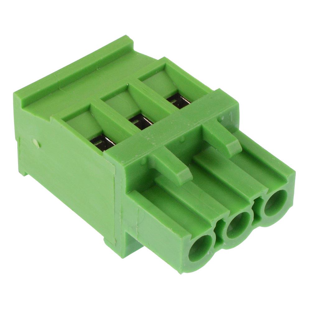 3-Way 5.08mm Vertical Pluggable Terminal Block Green 15A 300V — Switch ...